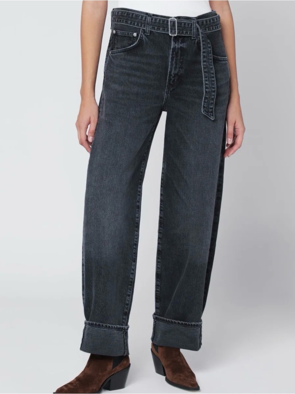 AGOLDE Cuffed Tapered Jeans - Size 30